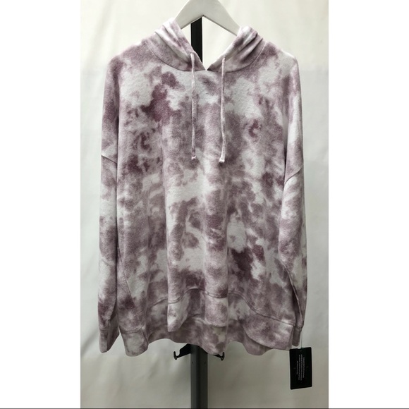 NWT 2LIV Wine Purple Tie Dye Hoodie - Picture 7 of 14
